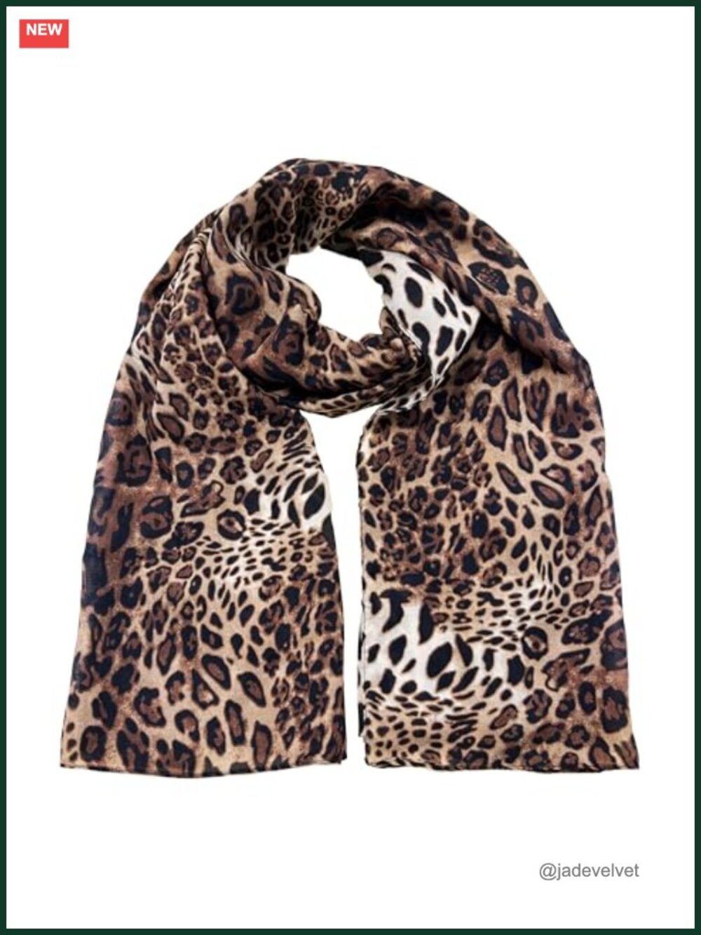 Eohak Leopard Print Chiffon Scarf Lightweight Shawl Wrap